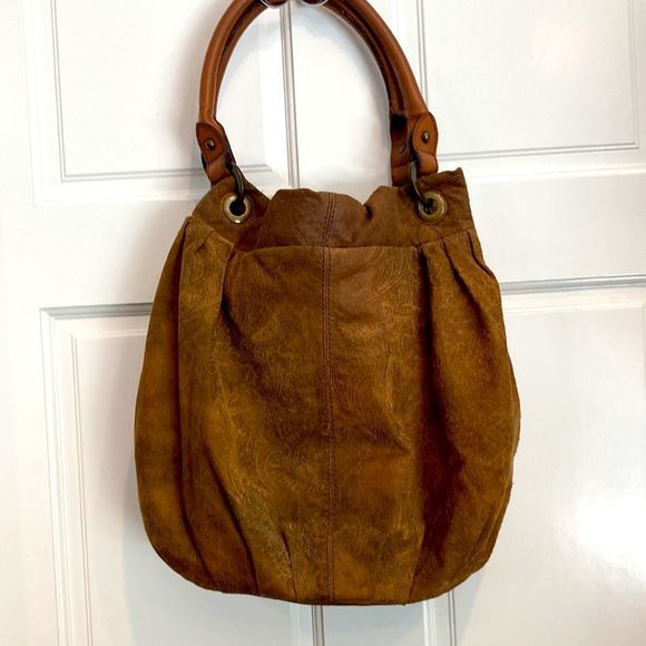 Bags Coldwatercreek Leather Paisley Shoulder Bag Poshmark